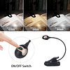 Luz LED flexible para libros para leer en la cama, luz de le