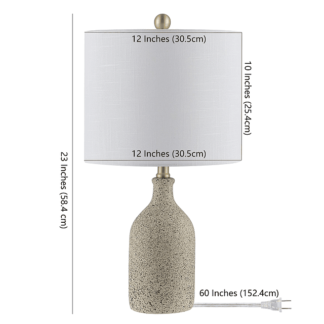 SAFAVIEH Lighting Collection Gunnar Farmhouse Gris Moteado C