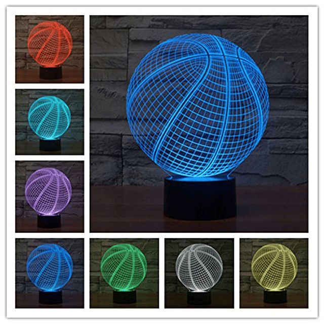 Lámpara de ilusión 3D Deporte Baloncesto Lámpara táctil LED