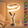 Lámpara de mesita de noche RGB en espiral, lámpara de mesa c