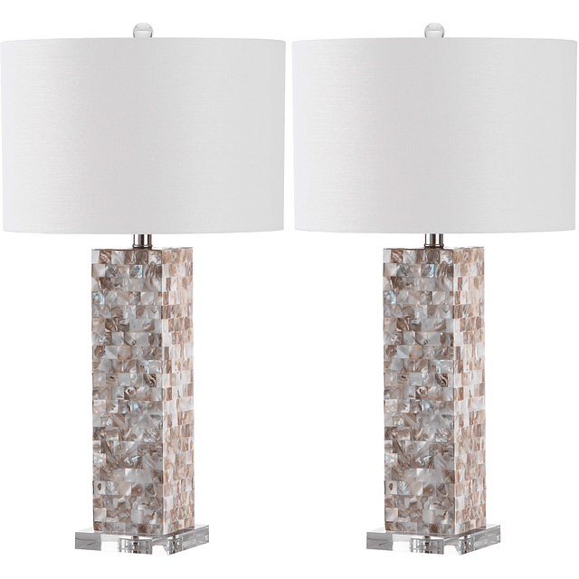 SAFAVIEH Lighting Collection Jacoby Coastal Cream Shell Jueg