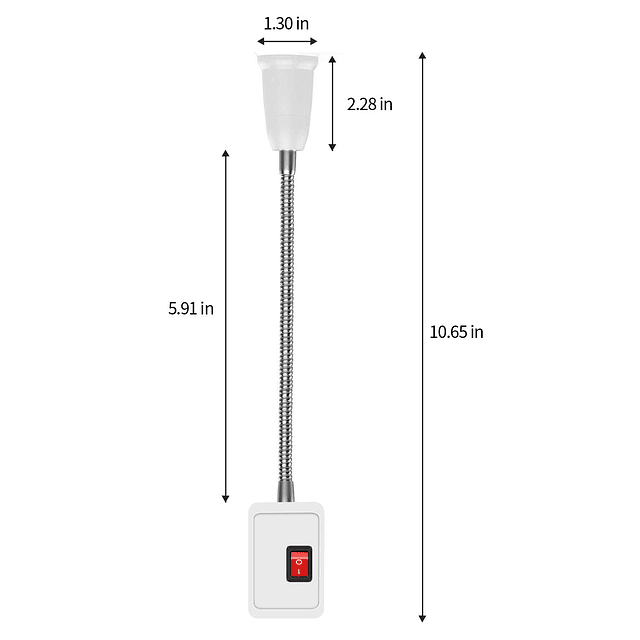 Adaptador de enchufe de luz, paquete de 4 convertidores de e