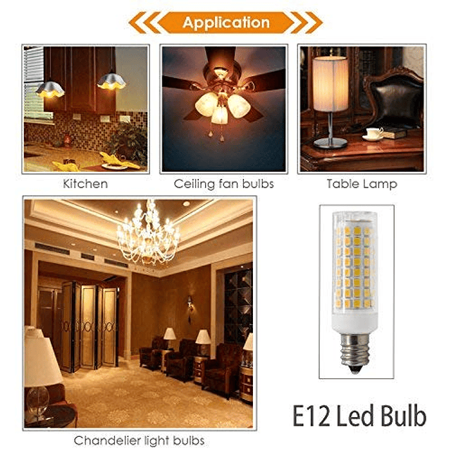 Bombilla LED E12, bombillas regulables con base de candelabr