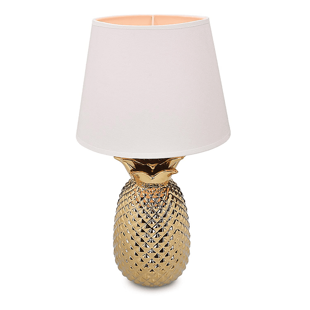 Lámpara de mesa de piña dorada - Mini lámpara de 13,8 pulgad