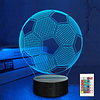 Luces nocturnas de fútbol para niños, ilusión 3D, luces de f