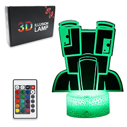 Luces nocturnas, ilusión 3D, lámpara de mesa de 16 colores c