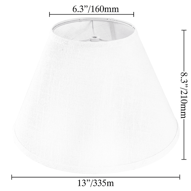 Juego de 2 pantallas de lámpara pequeñas de chimenea de lino