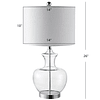 SAFAVIEH Lighting Collection Bilsor Clear/Chrome 25 pulgadas