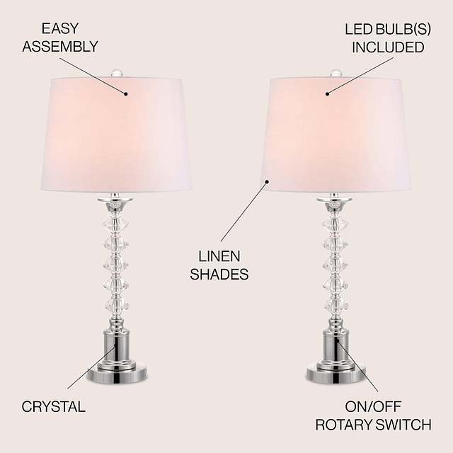 JYL2052A-SET2 Juego de 2 lámparas de mesa Kinsley Lámpara de