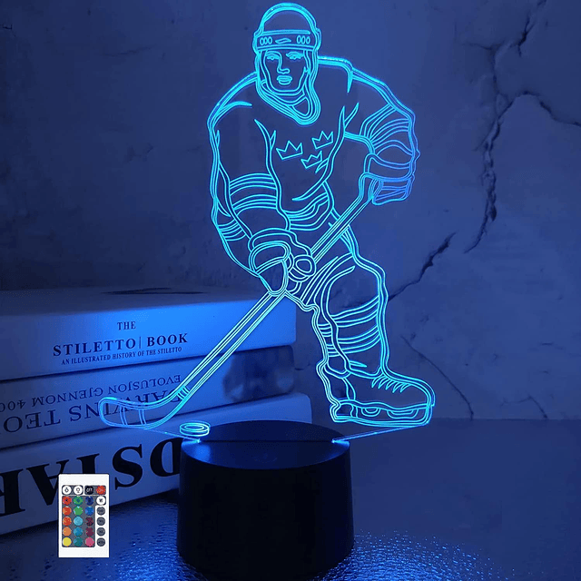 3D Hockey sobre hielo atleta luz nocturna control remoto int