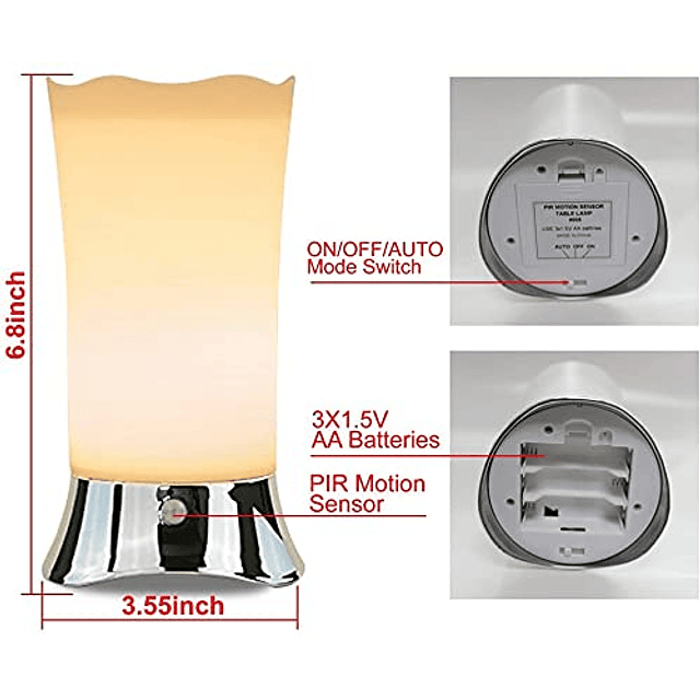 Lámparas de mesa/luz nocturna LED con sensor de movimiento i