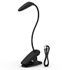 Luz LED recargable para libros, luz de lectura con clip con