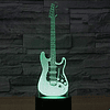 3D Guitarra Eléctrica Música Luz Nocturna Control Remoto Int