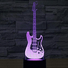 3D Guitarra Eléctrica Música Luz Nocturna Control Remoto Int