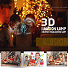 Luz nocturna de ilusión 3D para niños, 7 colores con lámpara