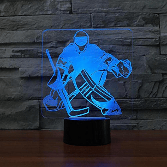 3D Hockey sobre hielo portero luz nocturna control remoto me