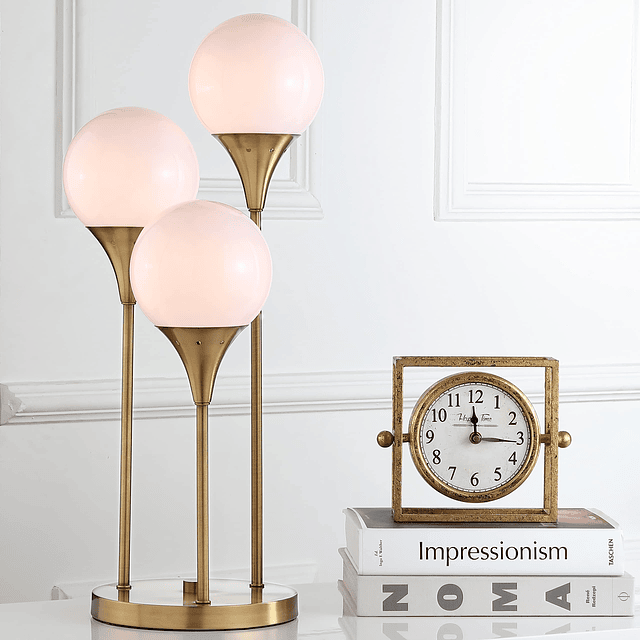 SAFAVIEH Lighting Collection Marzio Modern Brass Gold 3 Orb