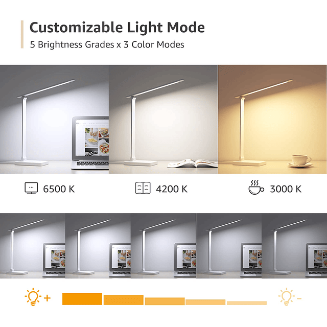 Lámpara de escritorio LED con puerto de carga USB Lámpara de