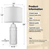 Lámpara de mesa de cerámica moderna de 24.0 in, juego de 2 p