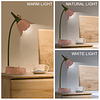 Lámpara de escritorio LED de flores, luz de mesa inalámbrica