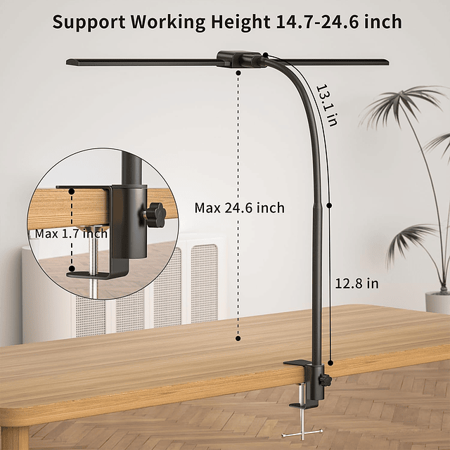 Lámpara de escritorio para oficina hogar: Luz de escritorio