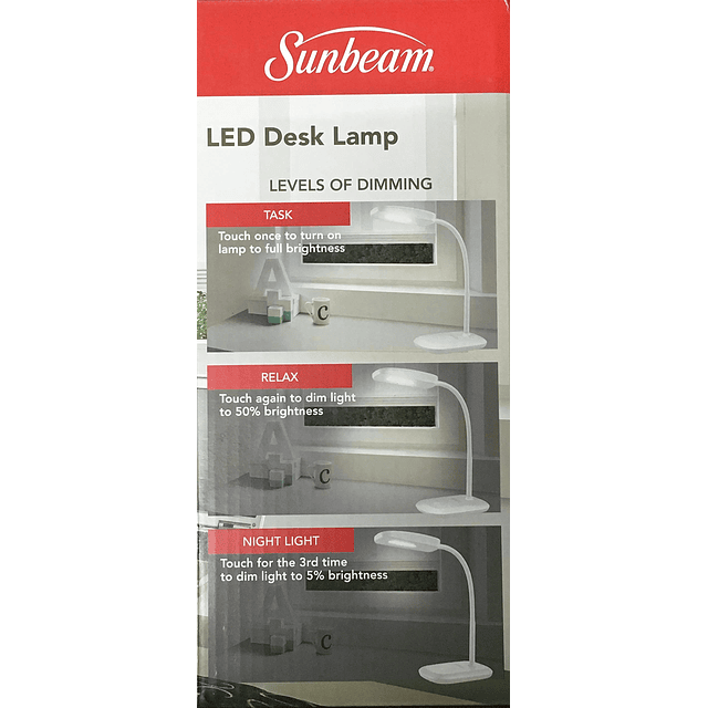 Nuevo Lámpara LED de escritorio con cuello Flexible SUNBEAM,