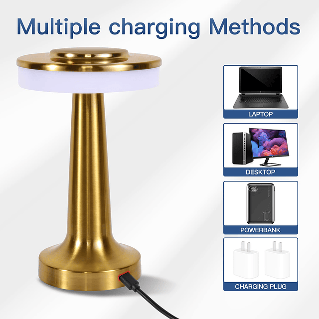 Lámpara de mesa inalámbrica, lámpara de escritorio LED portá