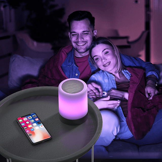 Touch Lámpara de noche - con altavoz Bluetooth, luz nocturna