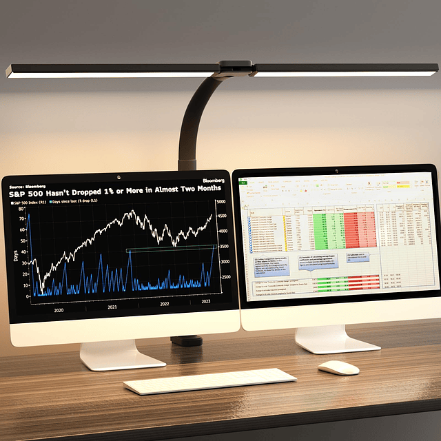 Lámpara de Escritorio - Luz de Escritorio LED de Doble Cabez