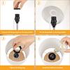 Juego de 2 lámparas de mesa con 2 puertos USB, mesita de noc