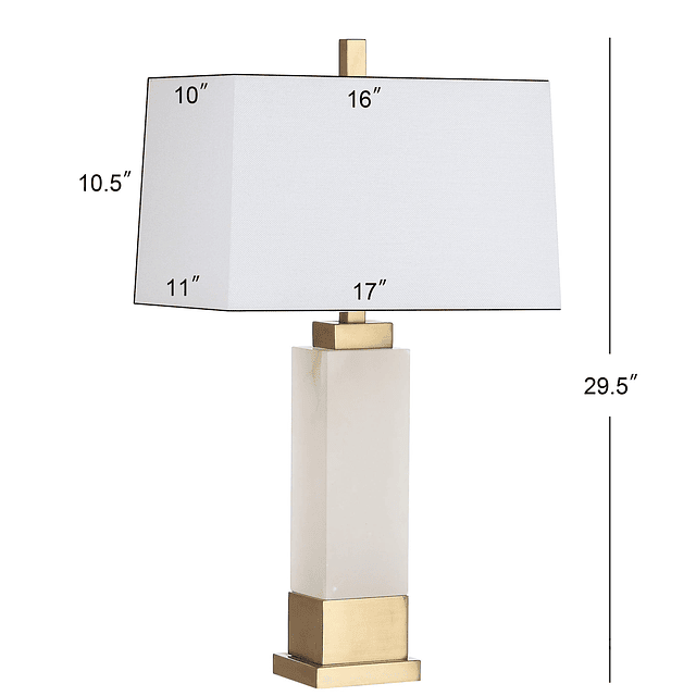 SAFAVIEH Lighting Collection Rozella Alabaster Blanco/Dorado