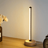 Lámpara de mesa LED moderna de madera, lámpara de noche con