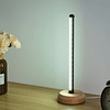 Lámpara de mesa LED moderna de madera, lámpara de noche con