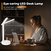 Candyfouse Lámpara de escritorio LED regulable doble oscilac