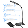 IVY20-40BK Ivy Lámpara de escritorio LED con puerto USB para