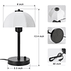 Lámpara de mesa para dormitorio, lámpara de noche regulable