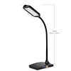 IVY20-40BK Ivy Lámpara de escritorio LED con puerto USB para