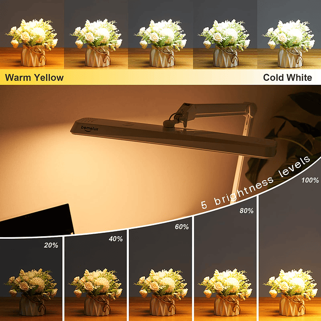 Lámpara de escritorio LED para arquitecto con abrazadera, br