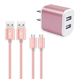 Cargador de pared, cable micro USB, cargador de pared USB de