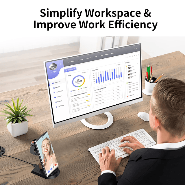 Estación de carga 3 en 1 para múltiples dispositivos Samsung