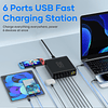 Bloque de cargador USB C de 285 W, Estación de carga USB múl