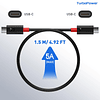 Cable USB C a C 5A 68W para Motorola Edge- Moto g TURBOPOWER