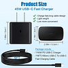 Cargador Samsung USB C de 45 W, cargador súper rápido Samsun