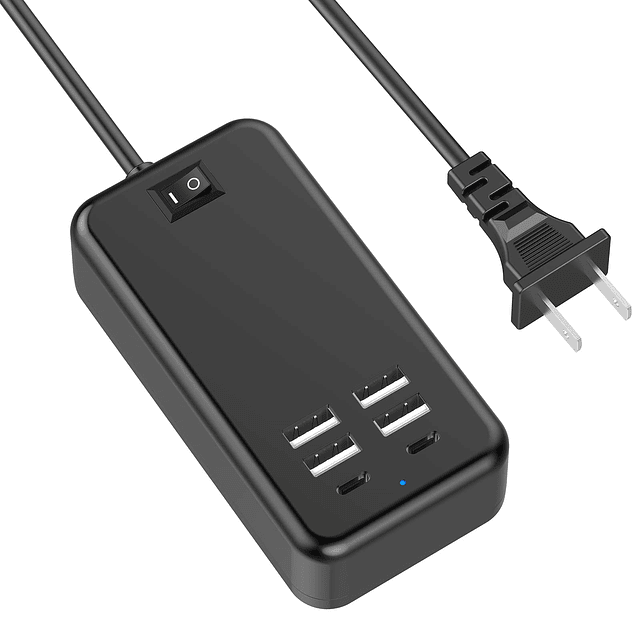 Cargador USB, Estación de carga USB de 6 puertos para múltip