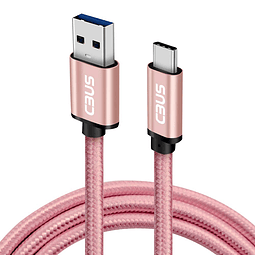 Cable USB C CBUS, cable cargador trenzado de carga rápida US