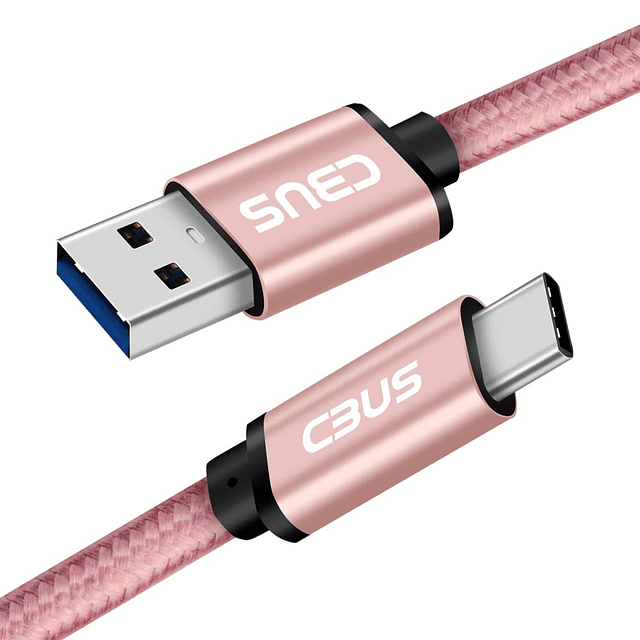 Cable USB C CBUS, cable cargador trenzado de carga rápida US