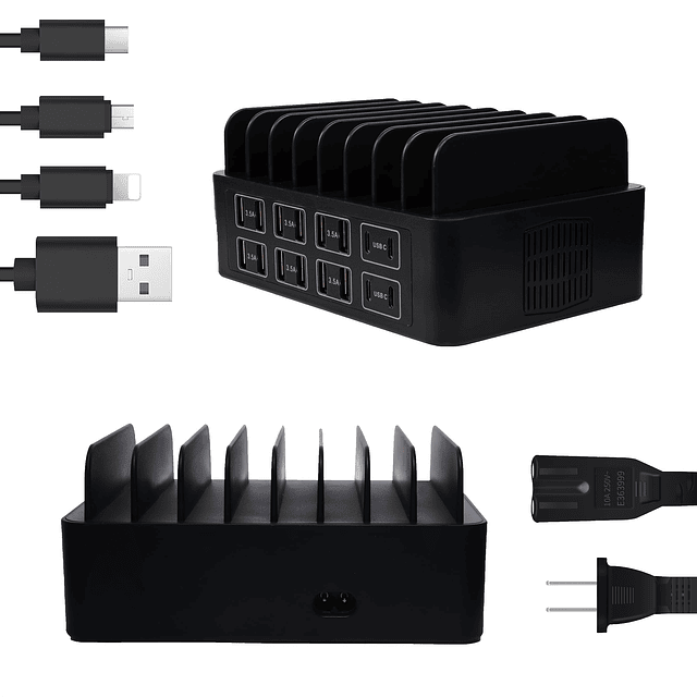 Cargador de pared de 16 puertos, 200 W, 12 puertos USB - car