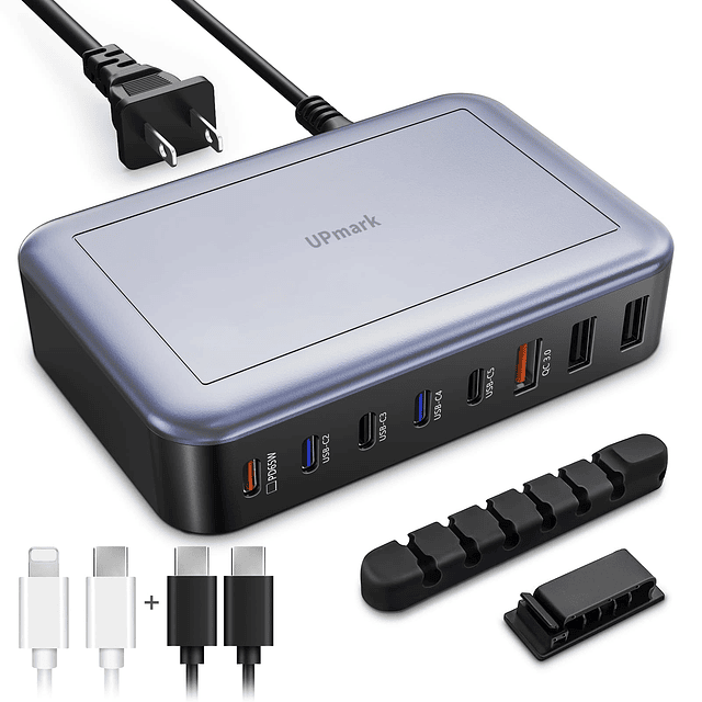 Cargador USB C , estación de carga USB C de 8 puertos de 185