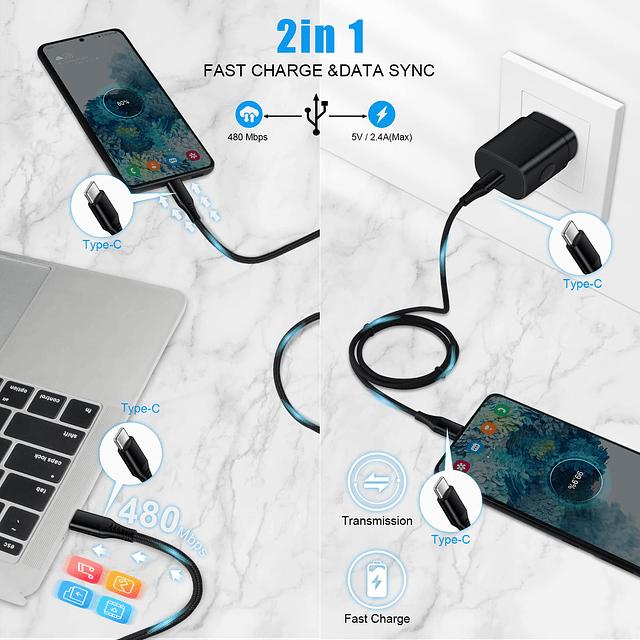 Bloque de carga rápida de 25 W compatible con Motorola Edge