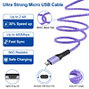 Cargador de coche rápido dual de 4,8 A con cable micro USB A